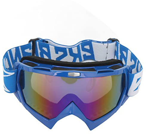 RASTKY Lunettes de VTT Lunettes D'équitation Matériau Pliable adapté à L'escalade de Vélo de saleté Adolescents Garçons filles (de vue de couleur de monture bleue)