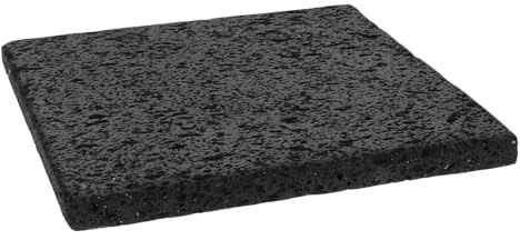 Amosfun Pierre de Cuisson Volcanique Naturelle 20 X 20 X 1,5 Cm pour Barbecue Coréen, Poêle à Griller en Pierre Résistante la Chaleur, Plaque Multifonction pour Pizzas et Viandes,