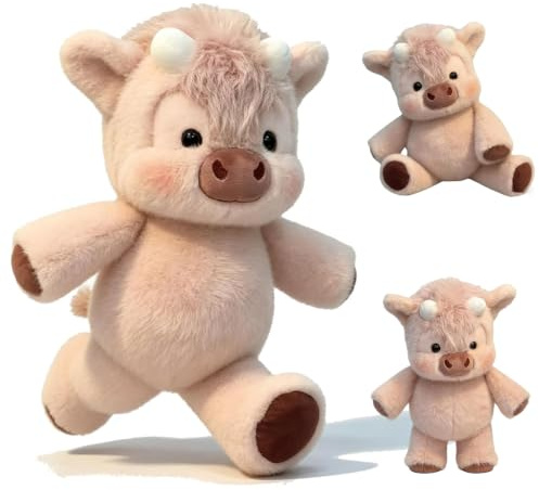 Peluche Che Corre, Peluche Di Cinghiale, Pe-luche Cinghiale Che Corre, Pe-luche Vitello Che Corre, Running Cow Plush, Mucca Morbido Pelu-che, Pelu-che Highland Cow, Regalo per Fan e Famiglia (M4)
