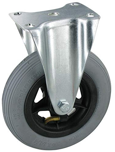 Rollentechnik Bockrolle Rad Luftreifen Ø150x30 mit Kugellager & Anschraubplatte Bauhöhe 185mm Tragfähigkeit 60 kg