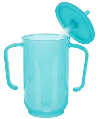 UPKOCH Gobelet pour les personnes âgées avec double poignée, design anti-éclaboussures et échelle de mesure, idéal pour l'absorption des liquides et les soins