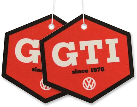 BRISA VW Collection - Distributeur de parfum rafraîchissant à motif Volkswagen GTI (GTI The Legend/Noix de coco/Rouge & Noir/Ensemble de 2)