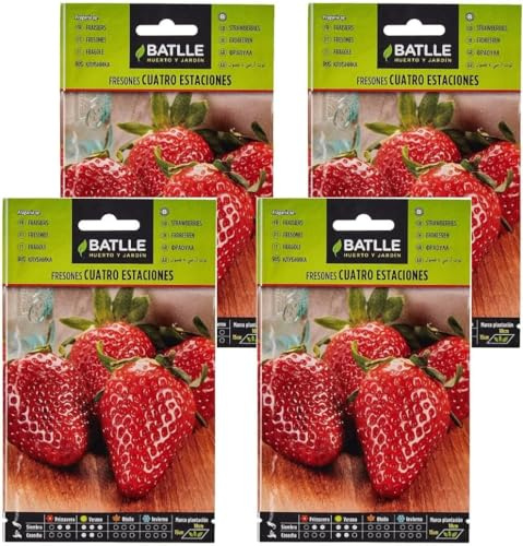 Semillas de fresón cuatro estaciones Semillas Batlle PACK (4)