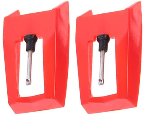 BESTonZON 2stücke Ersatznadel Für Plattenspieler Kartuschennadel Für Schallplatten Nadel Für Grammophon Und Phonograph Rot