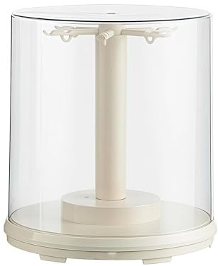 Siyecioa Rotating Clear Display Case 360° for Large Doll Keychains, Hanging Display Case, Storage Box for Dolls, Display Stand for Plush Dolls, Blind Box Figures, Action Figures, Soft Toys