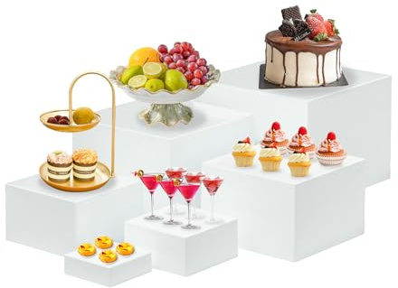 6 Paquetes Soporte para Tartas, Soporte Exhibición de Alimentos para Buffet, Estantes Expositor Donuts, Mesa Dulce Accesorios para Bodas/Fiestas/Eventos Caja de Almacenamiento para Joyas, Cosméticos