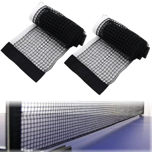 JUGUTA 2 Reti Da Ping Pong Per Ogni Tavolo, Rete Da Ping Pong, Rete Portatile Per Tavolo, Rete Di Ricambio Per Adulti, Per Interni Ed Esterni, Senza Supporto, Colore Nero