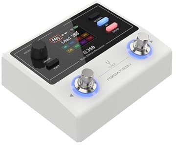 Walmeck Pedal de Efectos Múltiples de Guitarra Eléctrica con Pantalla de Color Suena de Alta Fidelidad para Guitarristas Procesador de Efectos Portátiles