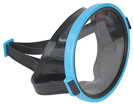 Barn ungdom oval gratis dyk-mask anti-dimma enkel lins simmasker gul, 14,5 x 11,5 cm
