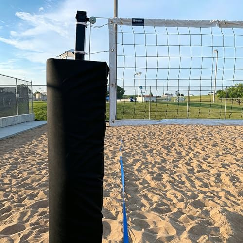 Imbottitura del Palo Protezione per Palo Rotondo da Campo Volley Esterno, Guardia Colonna in PU Ammortizzante per Football Basketball, 2 3 3.5 4 6 7 8 9 10 11 12(Black,Dia-7.5 in (19 cm))