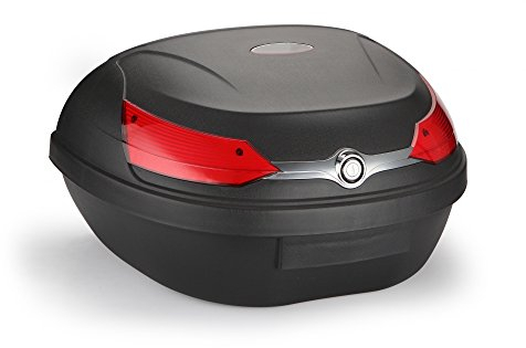 Satkit - mod. 08018 - Bauletto da moto / scooter universale, colore: nero, taglia XXL, volume: 46 litri, adatto per contenere 2 caschi