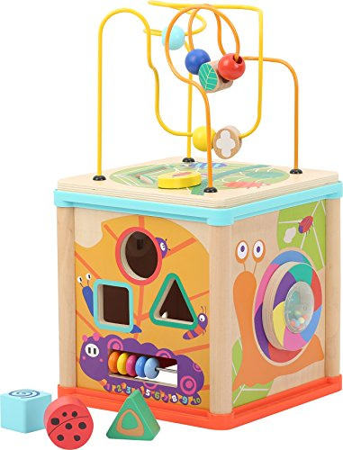 Small Foot 10622 cube de motricité faune Prairie d'été, plaisir et activité pour bébé et tout-petit
