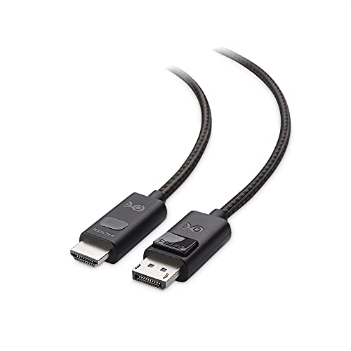 Cable Matters Cavo 8K DisplayPort 1.4 a HDMI di 1,8 m con 4K 120Hz o 8K 60Hz, Cavo adattatore unidirezionale da Display Port 1.4 a HDMI in nero, supporto di RTX 3080/3090, RX 6800/6900 e altro