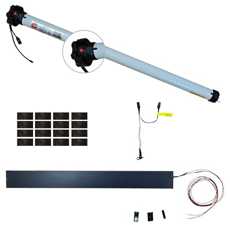 Hybrid-Auflade-Set für Rollladenkästen und Vertikalmarkisen inkl. Solarpanel, SW60, 13 Nm (max. 29 kg Behanggewicht)