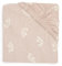 Jollein Spannbettlaken Jersey - Für das Kinderbett - Twig, Wild Rose - 60x120cm - 100% Baumwolle - Spannbetttuch - Beige mit altrosa Zweigen