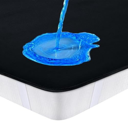 Matratzenschoner 90x200 cm Wasserdicht, Schwarz inkontinenzunterlage waschbar, bettunterlage wasserdicht für Kinder - wasserdichte Matratzenauflage