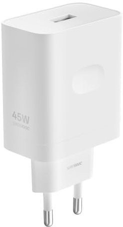 OPPO Cargador SUPERVOOC 45W - USB, Carga Rápida, Cargador Original OPPO, Cable no Incluido - Blanco