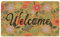 CaySep Fußmatte mit Blumenmuster, für die Haustür, Frühling, Sommer, Blume, Heimdekoration, Innenmatten, Sommer, rutschfest, saisonale Fußmatten, 43 x 74 cm (Welcome-Blume, 43 x 74 cm)