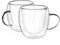 Wintem Set Tazze per Caffè e Tè 250ml - Diametro 8,3cm - Fatte di Vetro Borosilicato sono Resistenti ed Eleganti - Doppie Pareti per Isolamento Termico - Manico Ergonomico - Resistono Fino a 300°C