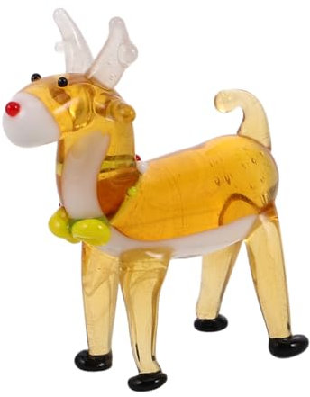 VICASKY Elchverzierung Weihnachtsfiguren Miniatur-rentierfiguren Weihnachtliche Rentierfigur Weihnachtliche Tischdekoration Hirsch-weihnachtsdekoration Rentier-Figur Desktop- Glas
