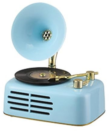 Mini gramophone stéréo Bluetooth rétro avec radio FM, lecture USB pour une expérience audio de style vintage