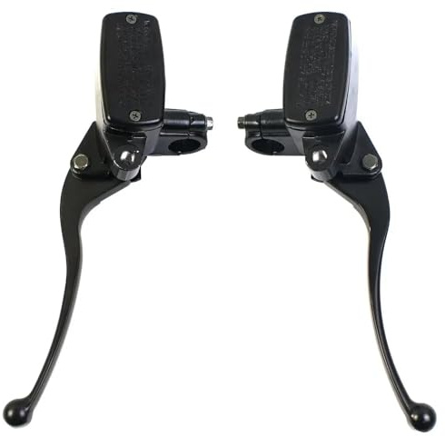Motorcykelbromshandtag 16 Mm Kolvborrning Svart 7/8 22 Mm Motorcykel Frambroms Koppling Huvudcylinder Hydraulpump Bromsspak Broms Kopplingsspak Motorcykel(One Pair)
