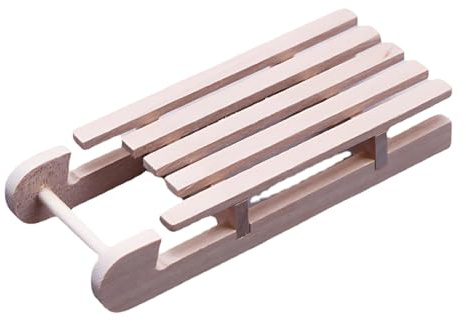 WeddHuis Mini Slitta in Legno - Accessorio per Folletti di Natale e Decorazione per Paesaggi Invernali