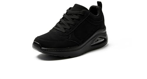JOMIX Sneakers Donna Sportive Comode Leggere Traspiranti con Suola Antiscivolo e Rialzo per Corsa Jogging Camminata e Allenamento WOS255065 (Nero,39)
