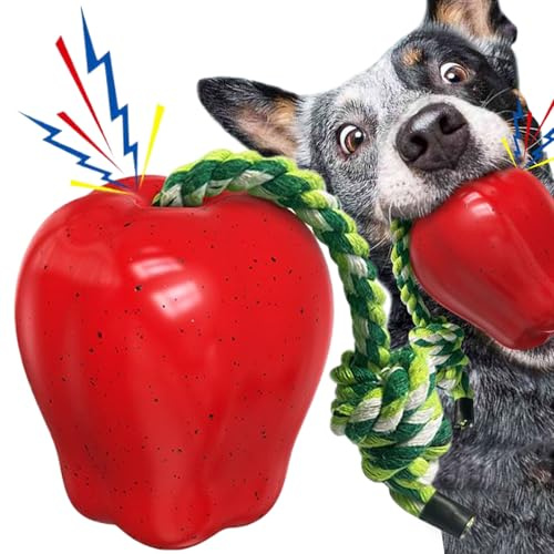 Dog Squeaky Toys – Anti Stress Fruit Chew, Interactive Training Toy | Aggressive Chewing Accessory, Teething Relief Aid, Chasing And Hunting Game For Outdoor Indoor Beach Pool Boredom Solution