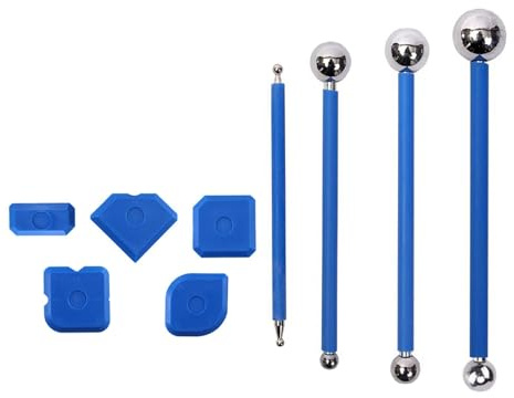 Lot de 9 outils de lissage de joint en silicone et extracteur de sphère en métal efficace pour joints et joints de calfeutrage