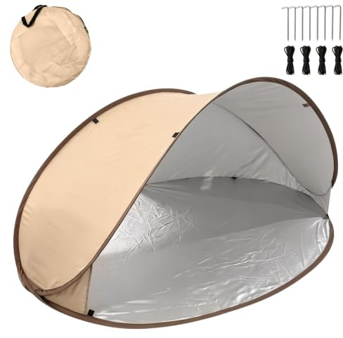 ACAREY Strandmuschel Pop Up 2-3 Personen 50+ UV Schutz (Verstärkt B)