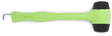 MOSCATELLI Multi-Purpose Camping Hammer, Robust and Ergonomic with Hook for Removing Pegs - Lime Green