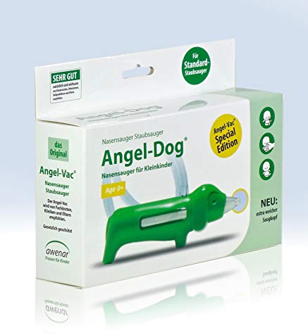 Baby Angel-Vac Angel-Dog - Aspirador nasal para aspiradora estándar con cabezal de succión extra suave, original desde hace 30 años
