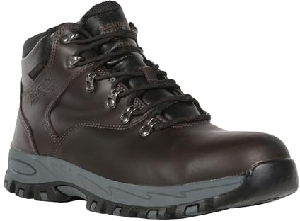 Regatta Professional Men's Peat Leather Isotex Waterproof Ankle High Safety Boots, Size 9 UK
