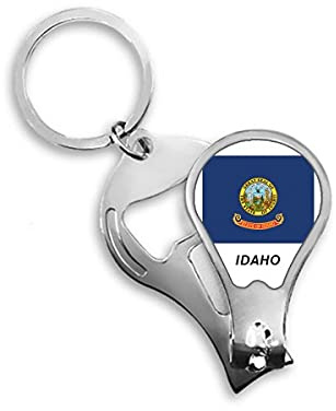Contour Flag State Idaho Art Deco Fashion Fingernail Clipper Cutter Opener Key Chain Scissor