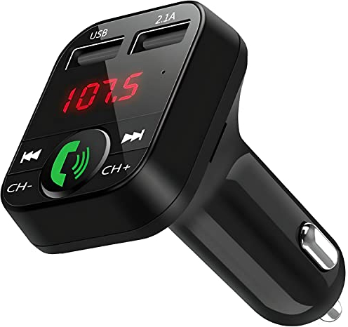 Retoo Bluetooth FM Transmitter mit Dual USB Ladegerät, SD TF Kartenleser und Digitalanzeige, Freisprecheinrichtung Car Kit, Auto Audio Adapter, Universelles Ladegerät für GPS-Geräte