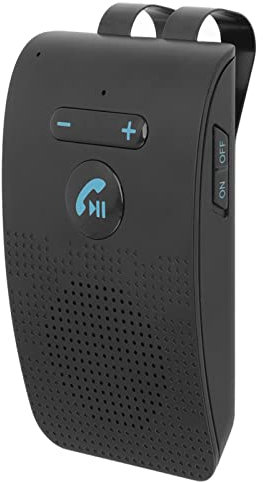 Goshyda Handsfree Bluetooth for Phone Car Kit, Wireless Bluetooth Car Speaker Auto Power On Navigation Assistant Car Visor Bluetooth Receiver with Back Clip, Cars Handsfree Speakerphone Adapter