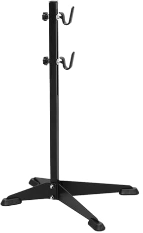 Mimoke verstellbarer Fahrradständer mit Gummihaken, robust und kratzfest. Platzsparendes Design für einfache Wartung und sicheres Parken (schwarz)