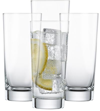 Schott Zwiesel Highball Glasses Bar Special (Set of 4), Straight Drinking Glass for Long Drinks, Dishwasher-Safe Tritan Crystal Glasses, Made in Germany (Art. no. 123639)