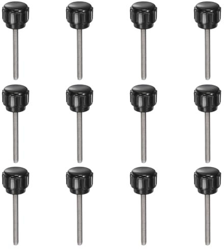 QUARKZMAN 12 Stück Rändelschraube mit Gewinde M3 x 30mm x 14mm Rundkopfschraube Edelstahl 304 Rundgriffbolzen Klemmknöpfe 14mm Handknöpfe Daumenschrauben Spannschraube für Industrie Maschine