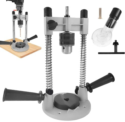 Support Perceuse Colonne, Positionnement Vertical à 90°, Base Épaissie, Multifonction Guide de Percage, Perçage de Précision Perceuse Colonne, pour le Bois, Les Tuyaux Ronds, le Marbre
