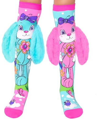 Madmia Flickor Hunny Bunny strumpor strumpor par färgglada, 6–99, färgglad, one size