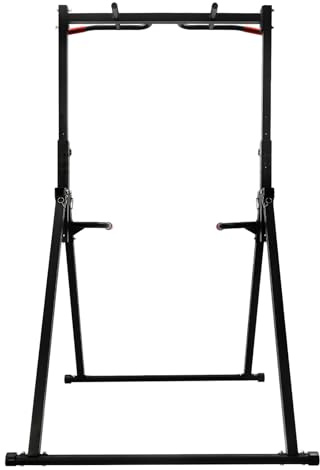 Barra multifunzione per trazioni a torre fitness autoportante, supporto triangolare regolabile, barra per trazioni per palestra domestica, portata 330 lbs