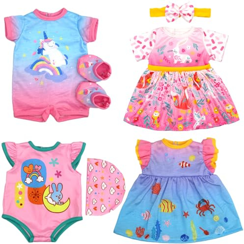 7PCS Vêtements et Accessoires pour Poupées 33-40 cm