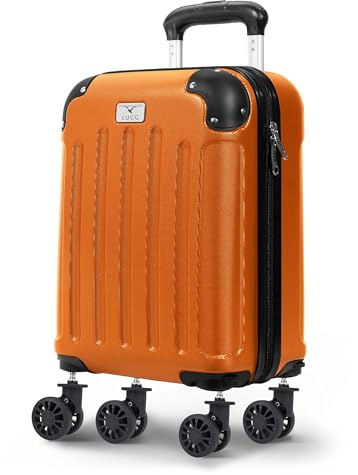 LUGG 40cm Skywander Lightweight Underseat Cabin Bag – Ryanair & EasyJet Approved Carry-On Suitcase, Durable ABS Hard Shell, Smooth Double Spinner Wheels, Water-Resistant & Compact Luggage (40x30x20cm)