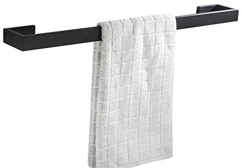 Flybath Handtuchstange SUS 304 Edelstahl Mattschwarzes Finish Handtuchhalter Badetuchhalter Wandmontage, 60 cm / 24 Zoll