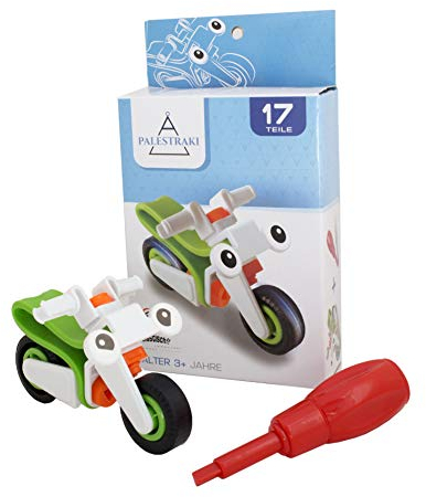 Fahrzeuge zum Schrauben für Kinder ab 3 Jahre - kleine Kinder - Motorrad - Helikopter - Plane (Motorrad) - Geschenke unter 5 Euro