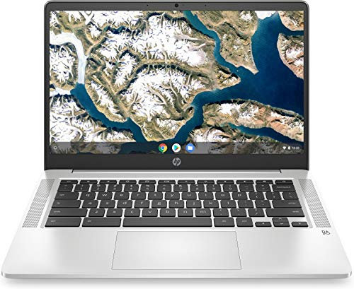 HP Plus Chromebook 14a-na0031ng (14 Zoll / FHD IPS) Laptop (Intel Pentium Silver N5030, 4GB LPDDR4 RAM, 64GB eMMC, Intel UHD Grafik, ChromeOS, QWERTZ-Layout) silber
