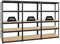 PROREGAL Mega Deal 3er-Set Schwerlastregale Slim Elephant 180x90x60cm mit 5 Ebenen Fachlast 350kg Schwarz