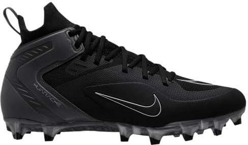 Nike Alpha Huarache 8 Elite CW4440-011 - Tacos de lacrosse para hombre, color negro y gris, talla 8.5 de EE. UU
